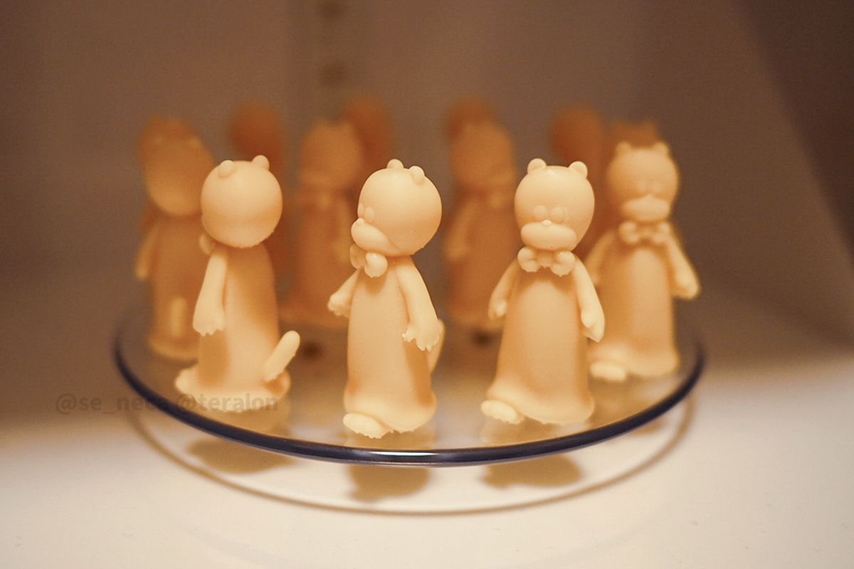 2026年1月24日光造形機出力のぷれりーちゃん立体の二次硬化